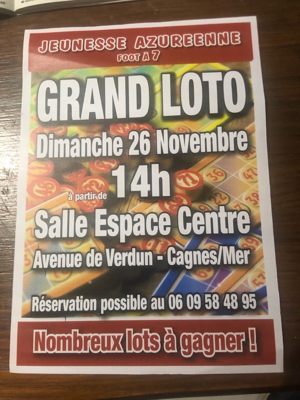 LOTO 26 NOVEMBRE A CAGNES